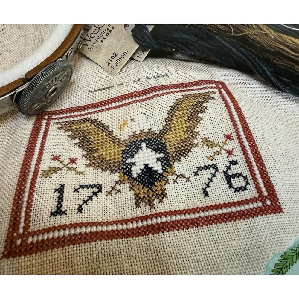 1776 LIBERTY STITCHING Box Cross Stitch Pattern By Screen Door Needleworks